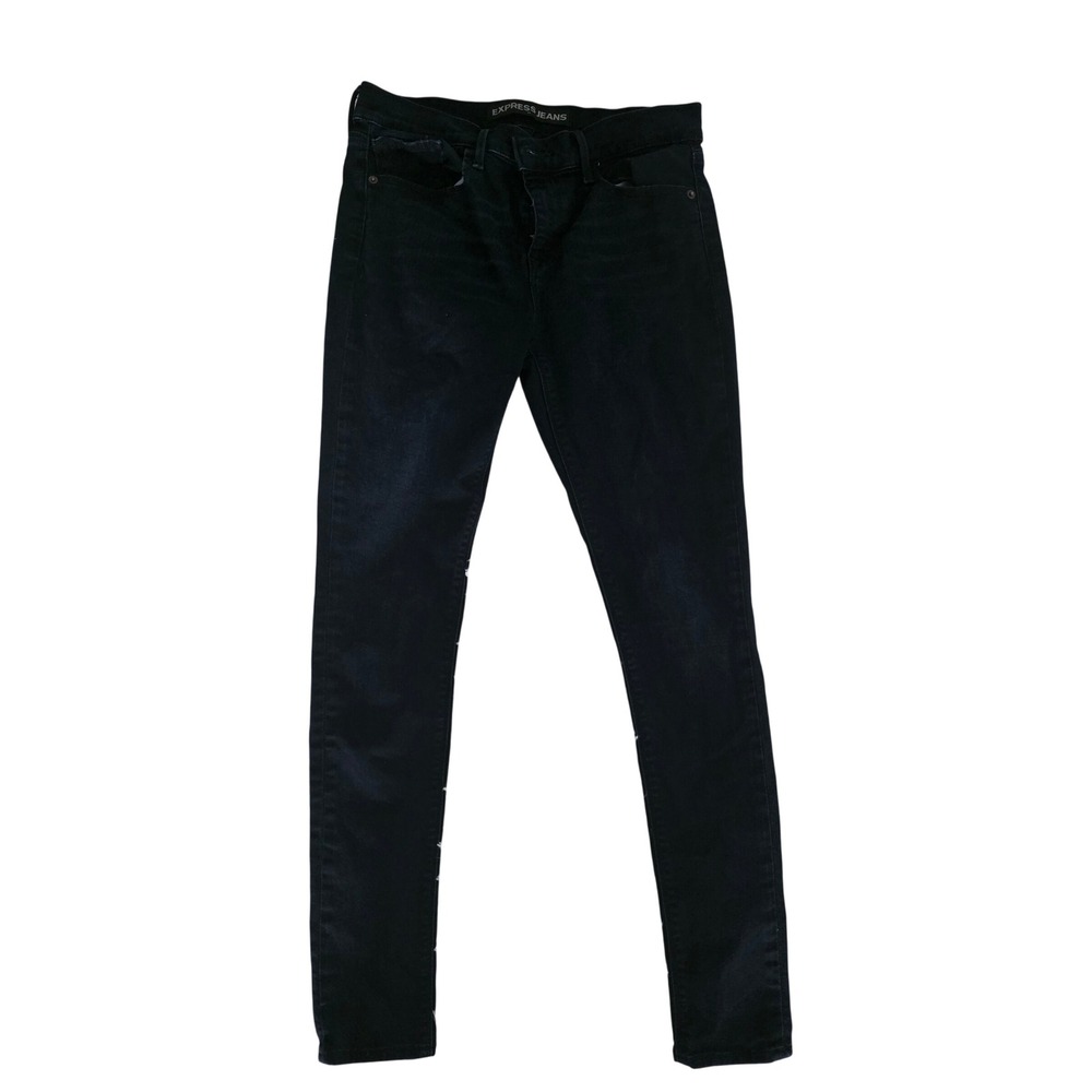 Express Jeans‎ Womens 8 Supersoft Legging Mid Rise Dark Wash Skinny Denim Pants